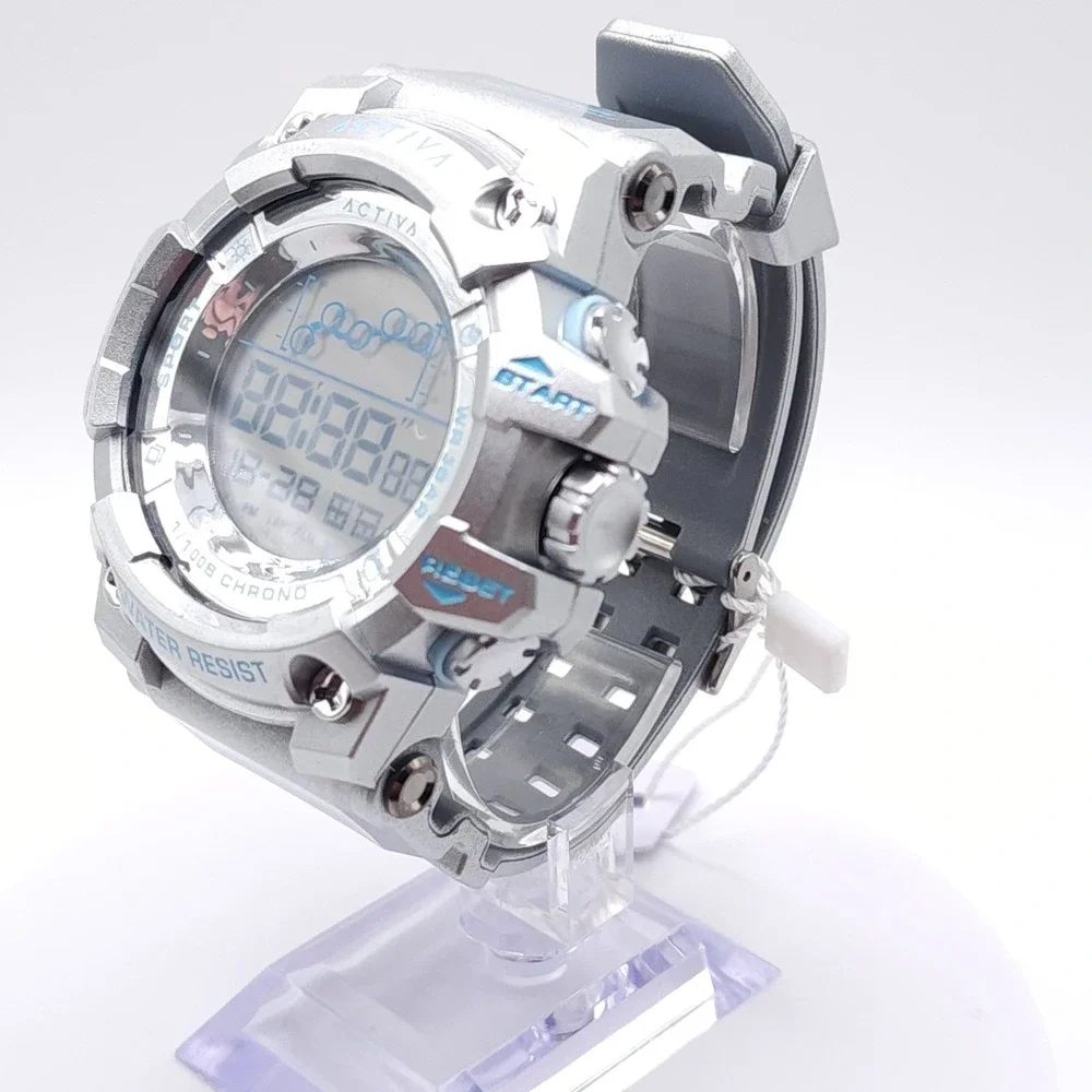 Activa Summit ACW8082-025 Silver Digital Sport Watch 50mm New